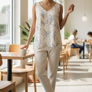 Elegant Cream Women's Top